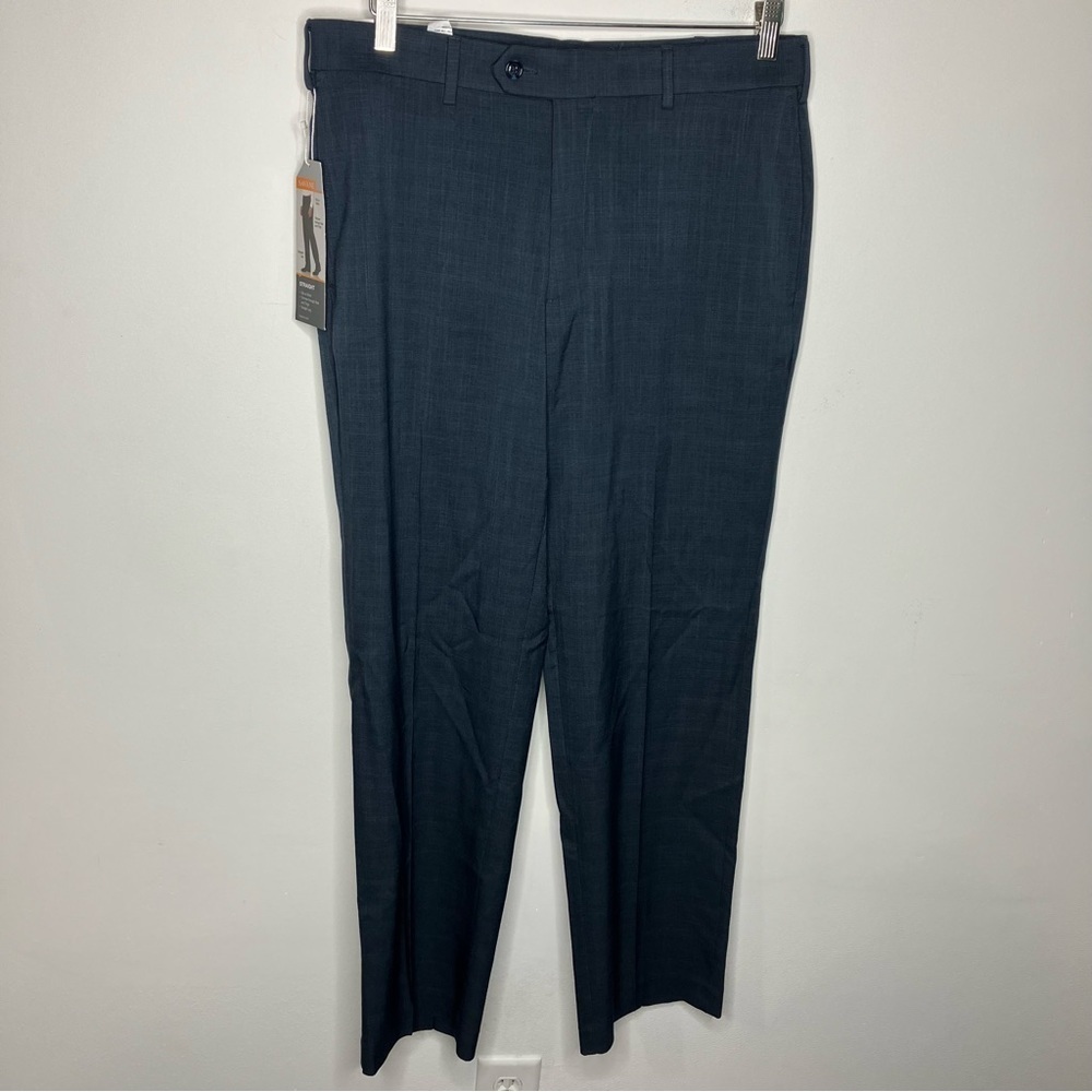 NWT Savane straight dress pants navy blue size 32 x 30